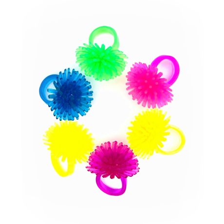Kids rings rubber spikes (100 pcs)