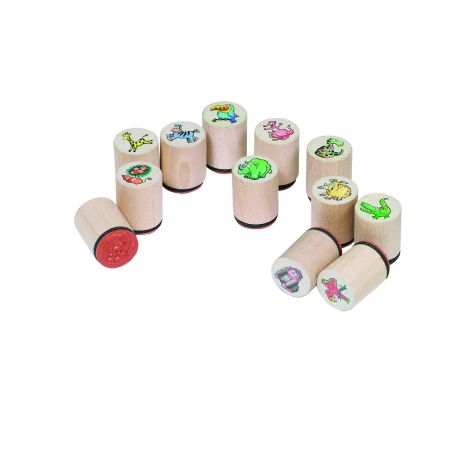 Wooden Stamps Wild Animals (48 pcs)