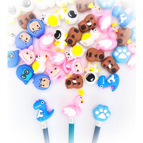 Pencil toppers comic (50 pcs)