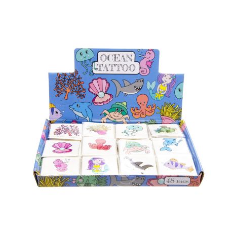 Kids tattoo sea animals (48 pcs)