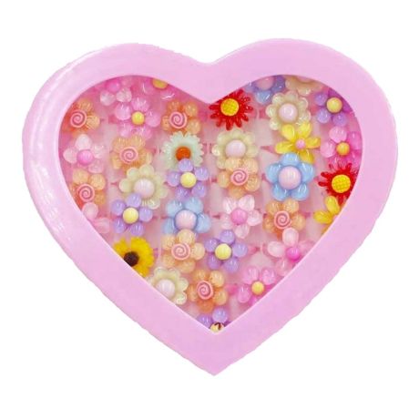 Kids rings flowers (36 pcs)