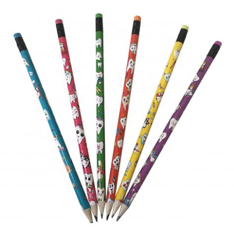 Pencil with tooth cartoons