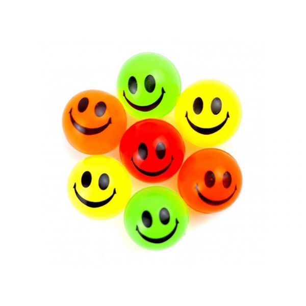 Smiley face deals bouncy balls