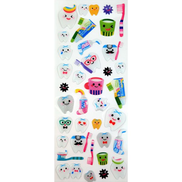 Stickers Răng KinderDent – Sticker Tooth Cartoons (40 pcs)