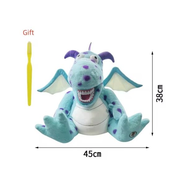 KinderDent – Demonstrations-Zahnpuppe Drache blau groß