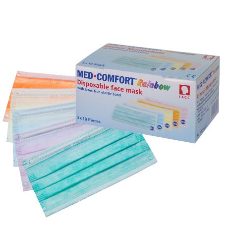 Med-Comfort Face Mask - Rainbow mix (50 pcs)