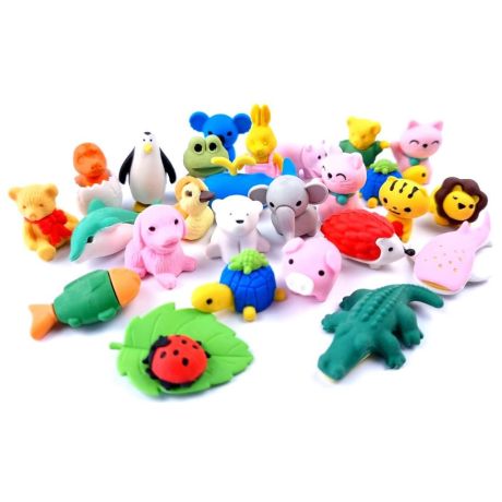 Erasers animals (75 pcs)