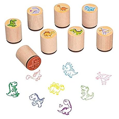 Wooden Dinosaur Stamps (48 pcs)