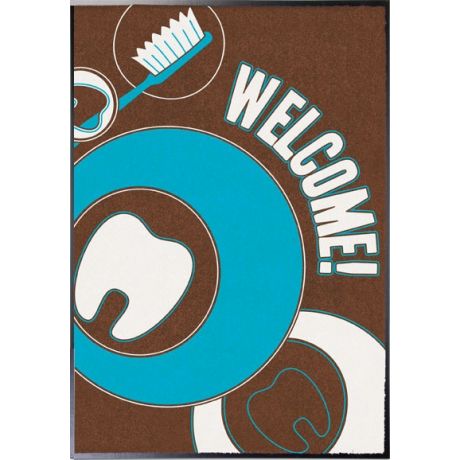 Entrance Mat 'Welcome', brown