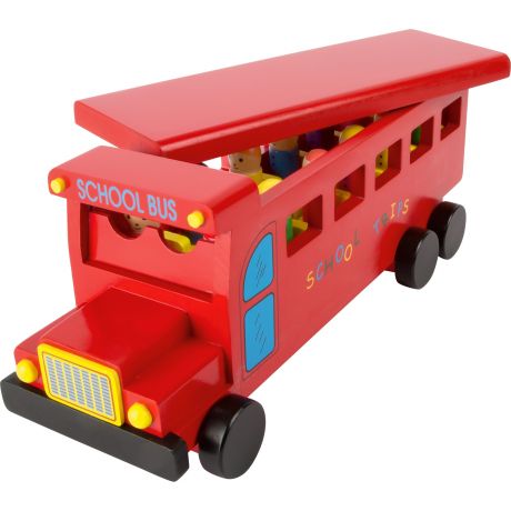 School Bus made of Wood