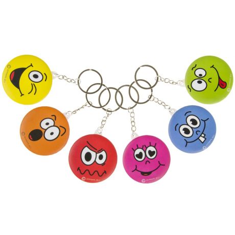 Mirror Keychain Laughing Face (48 pcs)