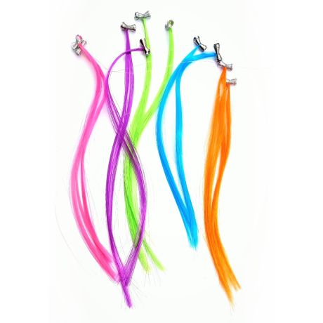 Colorful Hair Extensions Set (100 pcs)