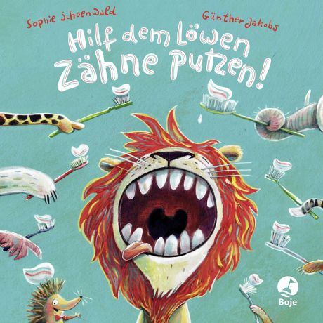 Hilf dem Löwen Zähne putzen