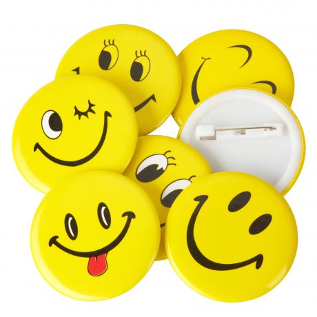 Smiley Buttons groß (100 Stk)