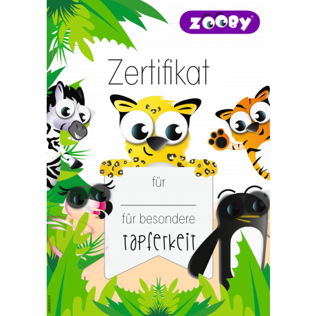 Zooby Tapferkeits-Urkunde (25 Stk)