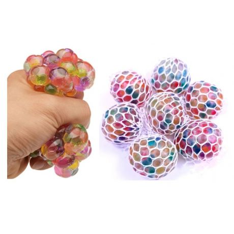 Colorful Squeeze Ball in the net