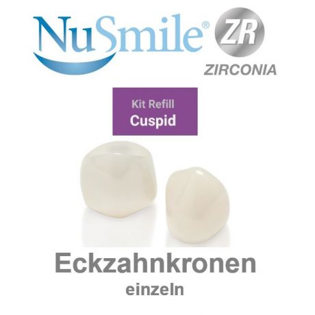 Milcheckzahnkronen einzeln - NuSmile ZR (Zirkonium) + Try-ins