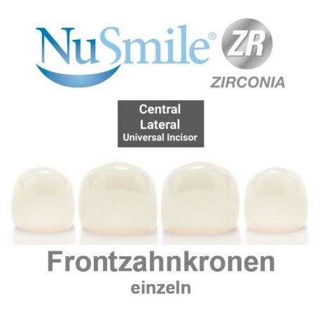 Milchfrontzahnkronen einzeln - NuSmile ZR (Zirkonium) + Try-ins