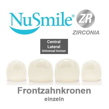 Milchfrontzahnkronen einzeln - NuSmile ZR (Zirkonium) + Try-ins